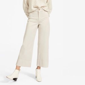 Everlane Lightweight Wide Leg Crop Chino (Stone)